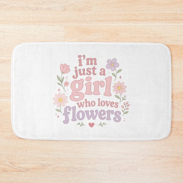 Item preview, I'm Just a Girl Who Loves Flowers Retro Daisy Floral designed and sold by BrownHorse90s.