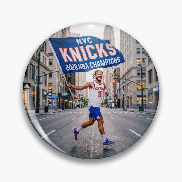 Item preview, Jalen Brunson Running With Knicks Championship Banner designed and sold by Home Decor Art.
