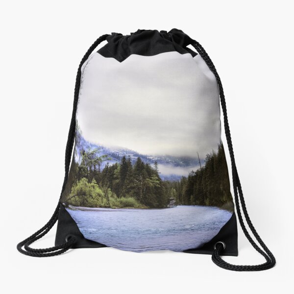McDonald Creek, Glacier N.P., Montana Drawstring Bag