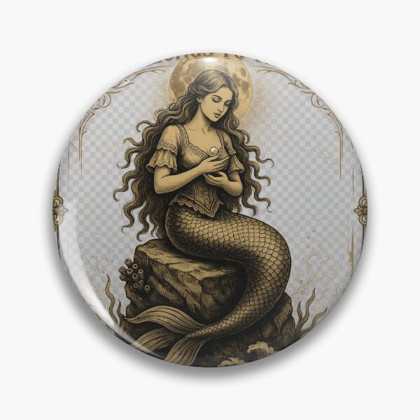 Item preview, Sea Witch Dark Vintage Mermaid Gothic Witch designed and sold by mermaidstribe.