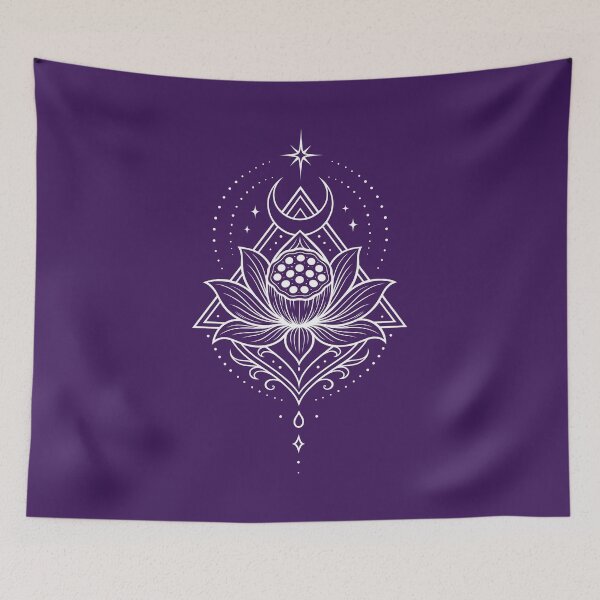 Item preview, Lotus Sacred Geometry Moon Spiritual Symbol designed and sold by Christine Krahl.