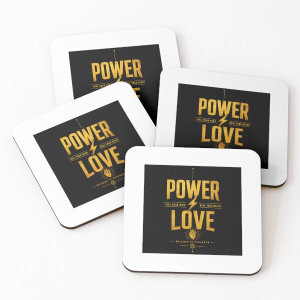 Item preview, Power & Love – Gold Strength Typography Design designed and sold by SuMa_Creation_Artz.