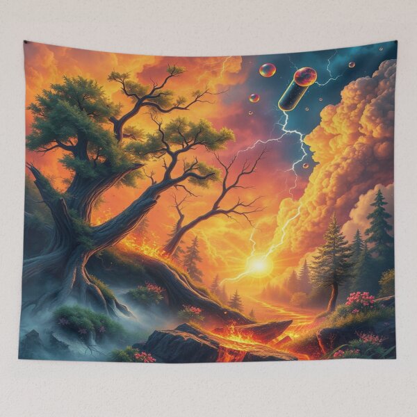 Item preview, Surreal Nature – Lava Sky & Cosmic Glow designed and sold by FotoworldEdel.
