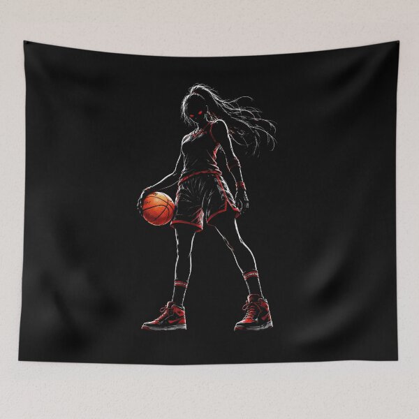 Item preview, Fearless Female Basketball Player Dark Manga Art designed and sold by Pavelus.