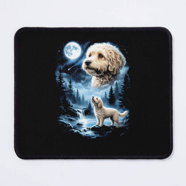 Item preview, Maltipoo Howling to The Moon Vintage Meme designed and sold by Hedoraxe.