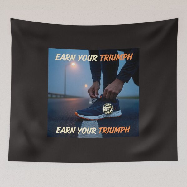 Item preview, Earn Your Triumph: Solitary Athletic Preparation and Hustle Discipline Ad designed and sold by Creative-RE.