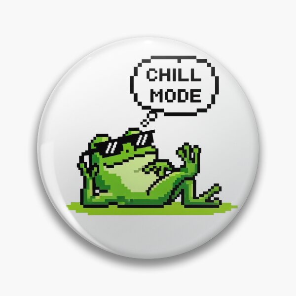 Item preview, Chill Mode Cute Frog Pixel Art Gaming Retro designed and sold by DigitalArtx-com.
