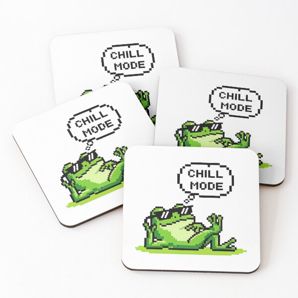 Item preview, Chill Mode Cute Frog Pixel Art Gaming Retro designed and sold by DigitalArtx-com.