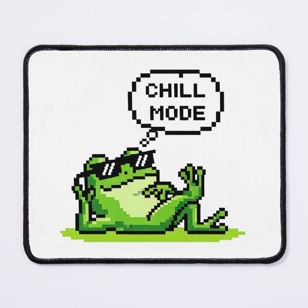 Item preview, Chill Mode Cute Frog Pixel Art Gaming Retro designed and sold by DigitalArtx-com.