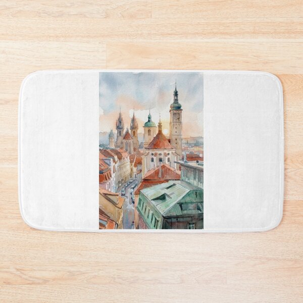 Item preview, Prague Old Town Sunset Skyline designed and sold by caracatita75.