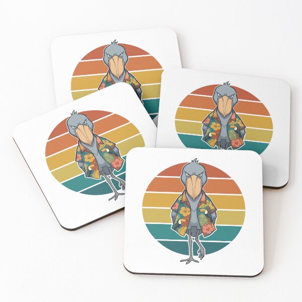 Item preview, Funny Vacation Shoebill Stork Hawaiian Shirt Retro Sunset designed and sold by ArcApparel2020.
