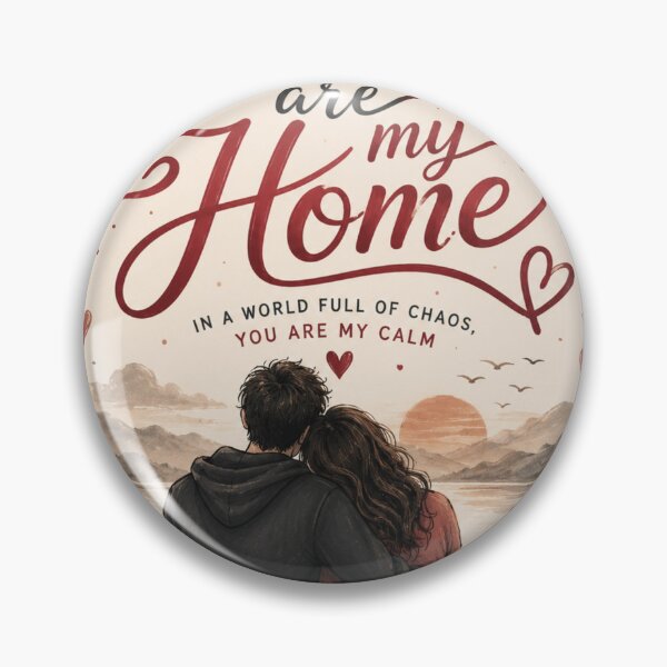 Item preview, You Are My Home – Romantic Love Quote Couple Illustration | Cozy Relationship Gift Design designed and sold by CKADigital.