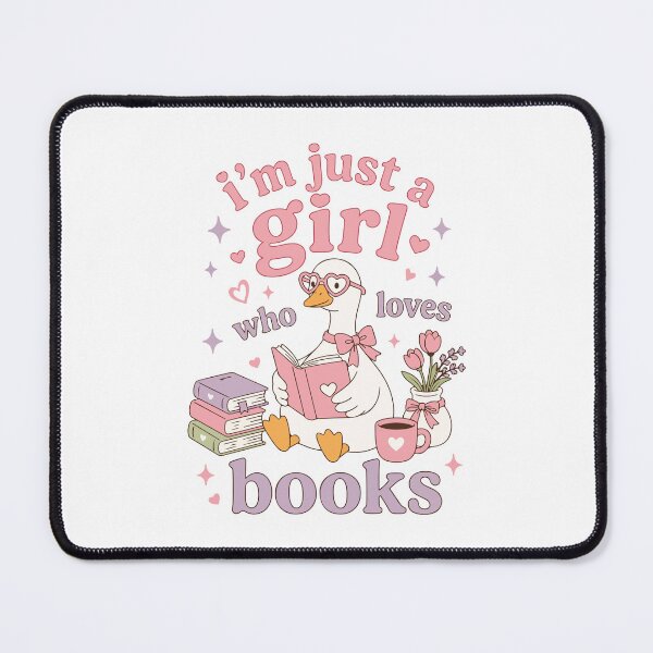 Item preview, I'm Just a Girl Who Loves Books Cute Goose Reader designed and sold by BrownHorse90s.