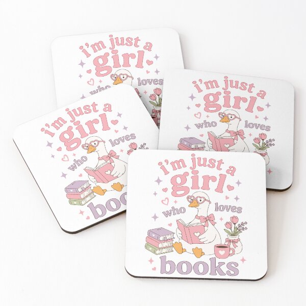 Item preview, I'm Just a Girl Who Loves Books Cute Goose Reader designed and sold by BrownHorse90s.