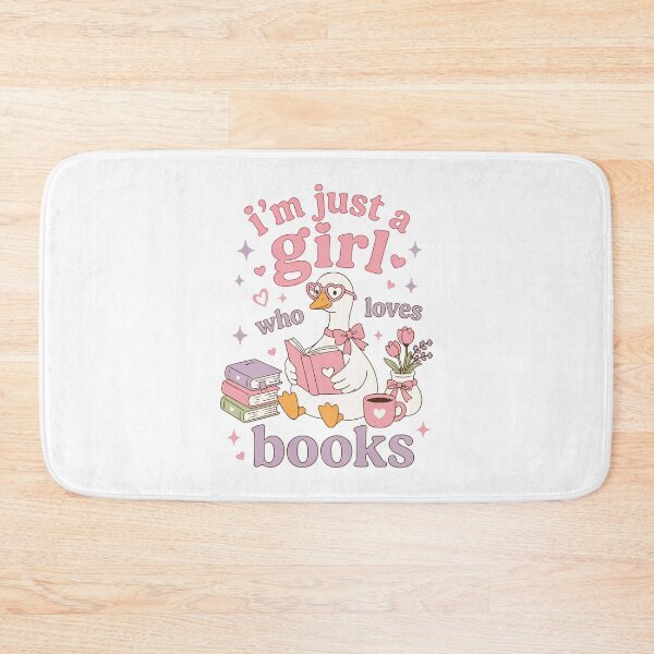Item preview, I'm Just a Girl Who Loves Books Cute Goose Reader designed and sold by BrownHorse90s.