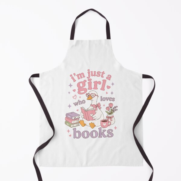 Item preview, I'm Just a Girl Who Loves Books Cute Goose Reader designed and sold by BrownHorse90s.
