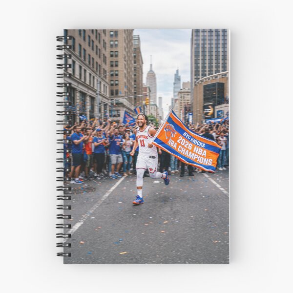 Item preview, Jalen Brunson Running With Knicks Championship Banner designed and sold by Home Decor Art.
