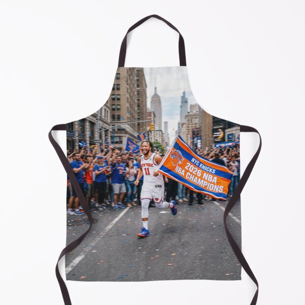 Item preview, Jalen Brunson Running With Knicks Championship Banner designed and sold by Home Decor Art.