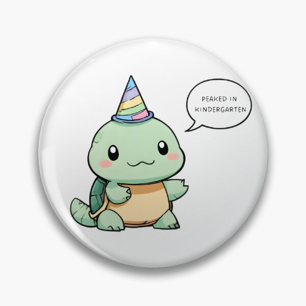 Item preview, Peaked In Kindergarten Funny Turtle Ironic Design designed and sold by tommysworks.