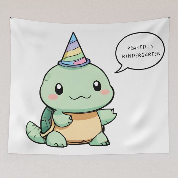 Item preview, Peaked In Kindergarten Funny Turtle Ironic Design designed and sold by tommysworks.