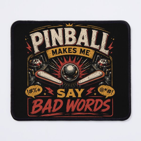 Item preview, Pinball Makes Me Say Bad Words Funny Retro Arcade Design – Vintage Gamer T-Shirt & Sticker designed and sold by Artimax-Studio.