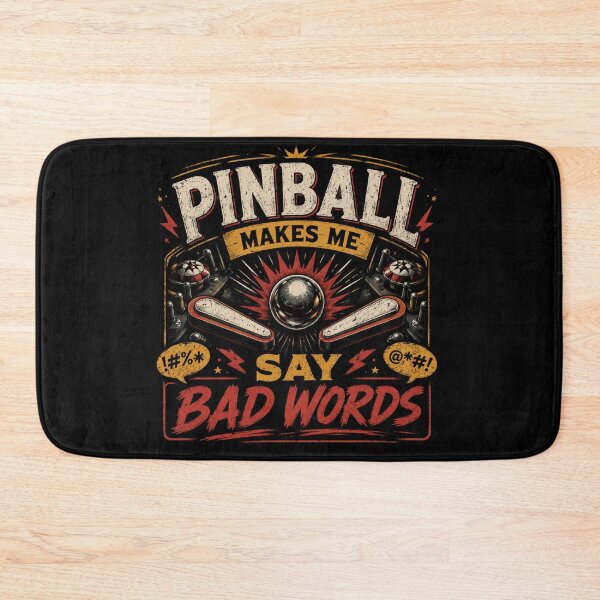Item preview, Pinball Makes Me Say Bad Words Funny Retro Arcade Design – Vintage Gamer T-Shirt & Sticker designed and sold by Artimax-Studio.