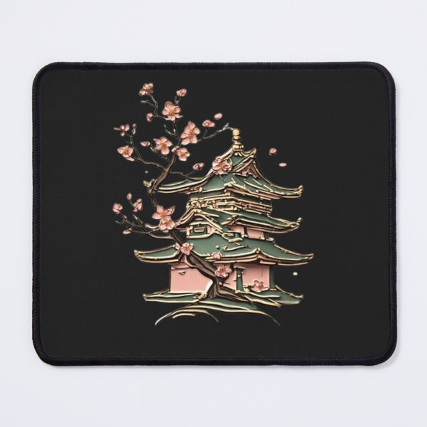 Item preview, Pagoda Roof & Cherry Blossom | Elegant Japanese Icon 01 designed and sold by Shift-Bloom.