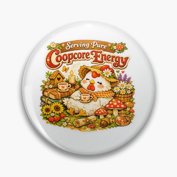 Item preview, Serving Pure Coopcore Energy Cute Cottagecore Chicken designed and sold by Chill Chicken Studio.