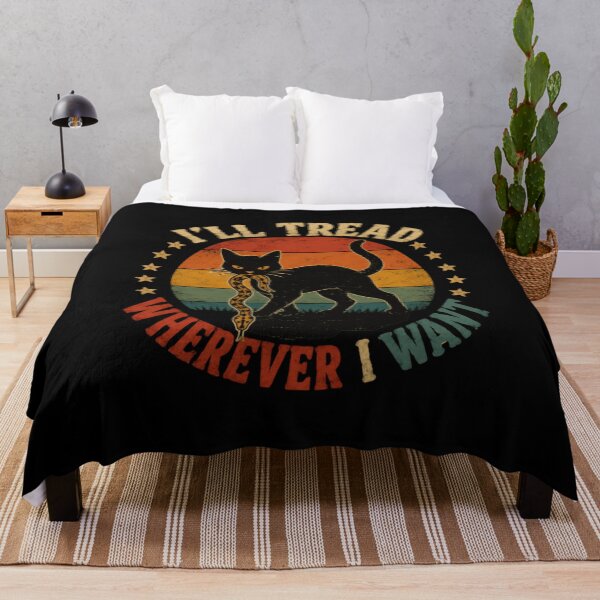 Item preview, I'll Tread Wherever I Want Black Cat Independent Feline Owner designed and sold by SkeletonsDanger.