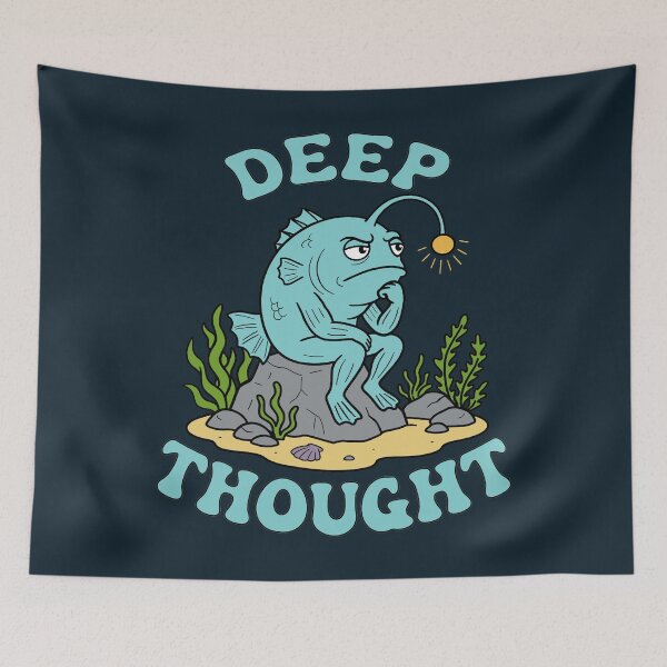 Item preview, Pensamiento profundo - Pez pescador pensativo designed and sold by Regal Rev.
