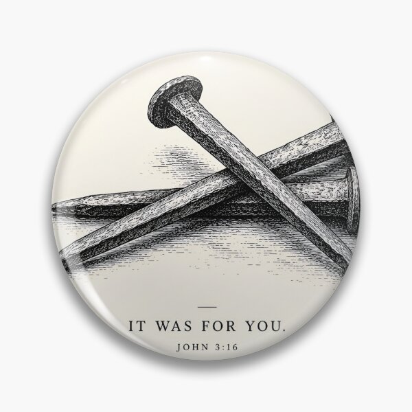 Item preview, It Was For You – John 3:16 Christian Vintage Nails T-Shirt Design designed and sold by Emilia-Design.