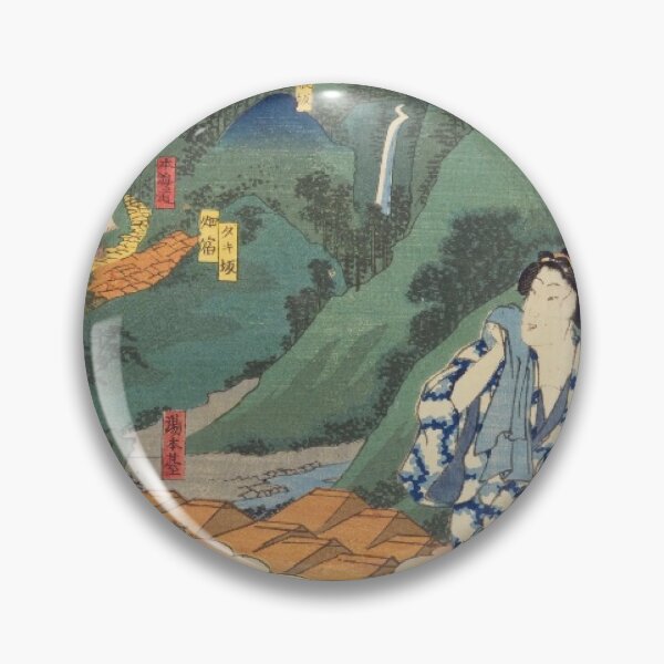 Item preview, Kunisada Utagawa Hakone Hot Spring Vintage Japanese Woodblock Print Ukiyo-e designed and sold by vekotpu.