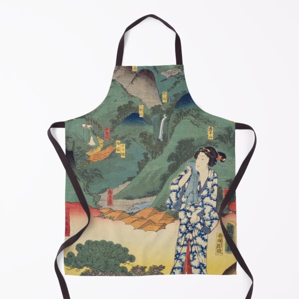 Item preview, Kunisada Utagawa Hakone Hot Spring Vintage Japanese Woodblock Print Ukiyo-e designed and sold by vekotpu.