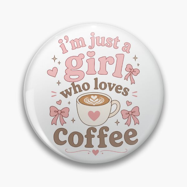 Item preview, I'm Just a Girl Who Loves Coffee Retro  designed and sold by BrownHorse90s.