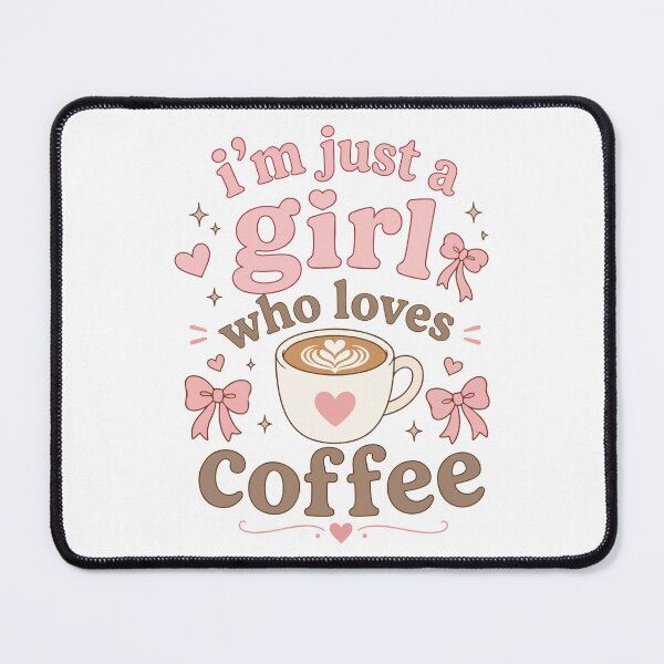 Item preview, I'm Just a Girl Who Loves Coffee Retro  designed and sold by BrownHorse90s.