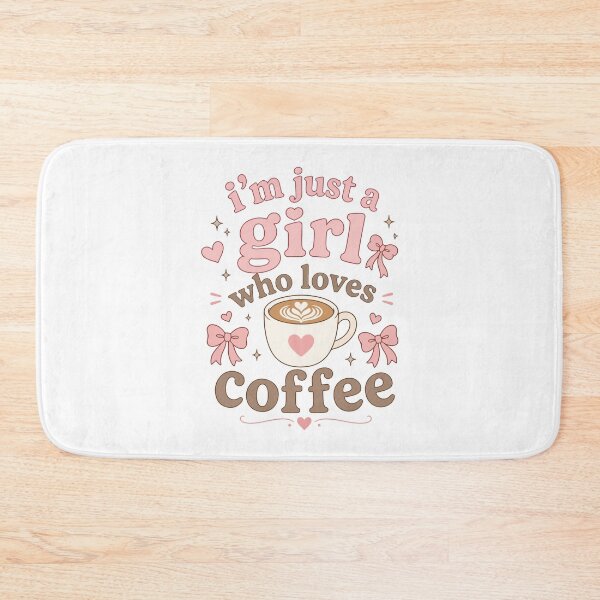 Item preview, I'm Just a Girl Who Loves Coffee Retro  designed and sold by BrownHorse90s.