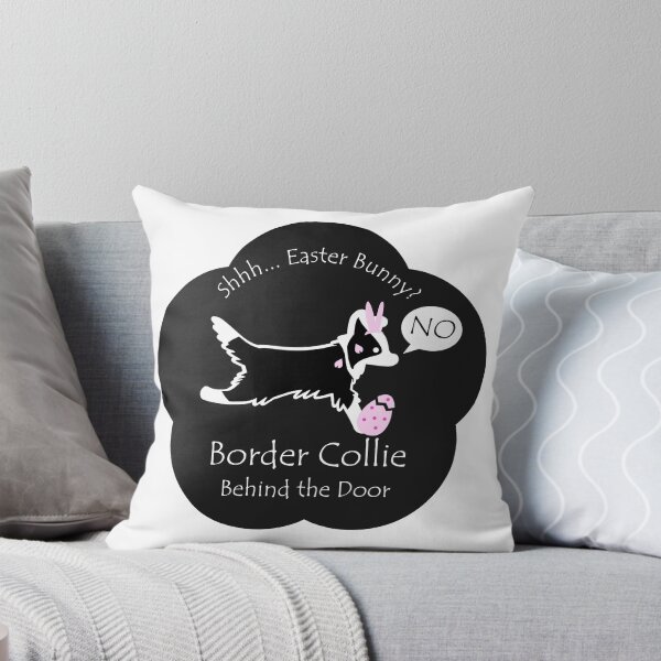 Item preview, Funny Border Collie Easter Bunny Behind the Door Black Base designed and sold by Na7nasColorShop.