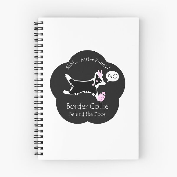 Item preview, Funny Border Collie Easter Bunny Behind the Door Black Base designed and sold by Na7nasColorShop.