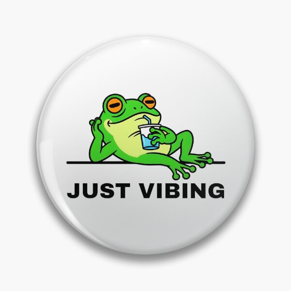 Item preview, Just Vibing Funny Frog Chill Retro Cartoon designed and sold by DigitalArtx-com.