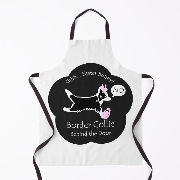 Item preview, Funny Border Collie Easter Bunny Behind the Door Black Base designed and sold by Na7nasColorShop.