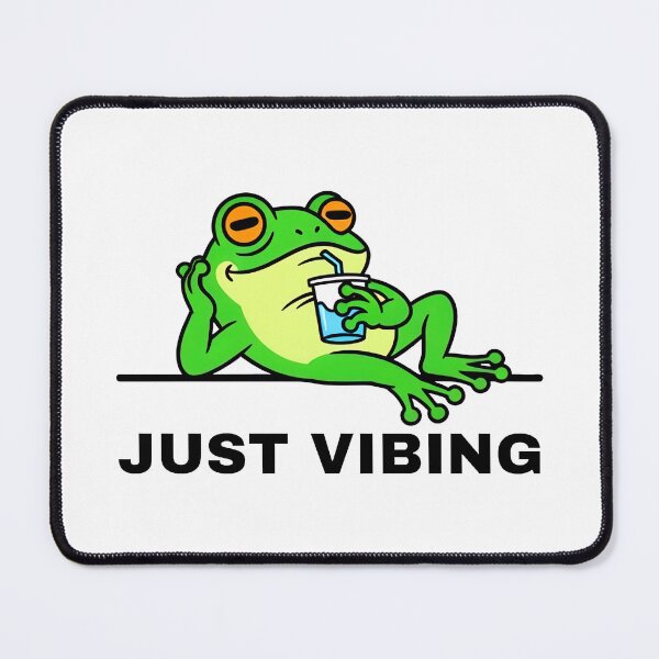 Item preview, Just Vibing Funny Frog Chill Retro Cartoon designed and sold by DigitalArtx-com.