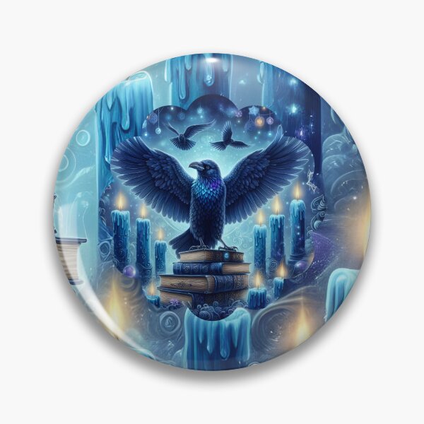 Item preview, Mystical Raven with Blue Candles Fantasy Art designed and sold by NightSpell.