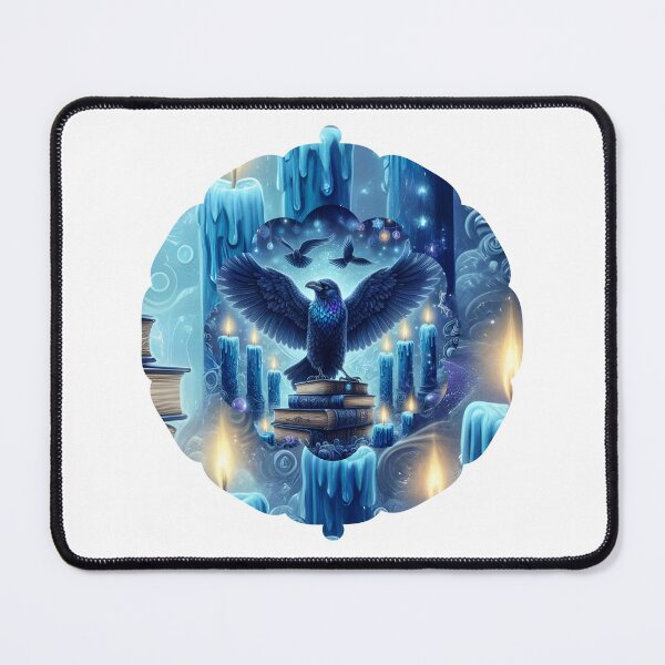 Item preview, Mystical Raven with Blue Candles Fantasy Art designed and sold by NightSpell.