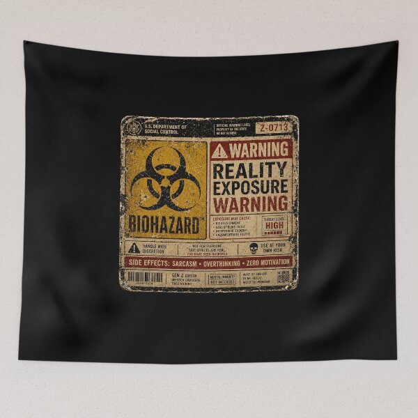 Item preview, SIGNS - Warning Biohazard Reality Exposure Warning designed and sold by MetusArt.