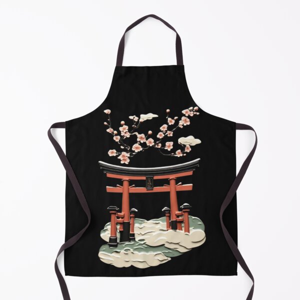 Item preview, Torii Gate in Mist with Cherry Blossom | Elegant Japanese Icon 01 designed and sold by Shift-Bloom.