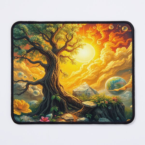 Item preview, Cosmic Tree – Surreal Nature & Golden Sky designed and sold by FotoworldEdel.