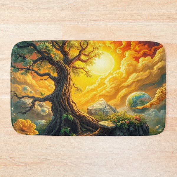 Item preview, Cosmic Tree – Surreal Nature & Golden Sky designed and sold by FotoworldEdel.