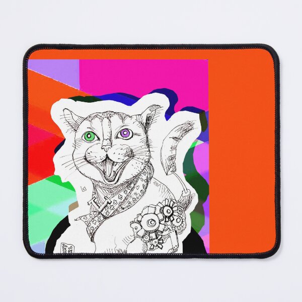 Item preview, Automatic Kitty Cat (Original Ink Drawing by ACCI) designed and sold by VanyssaGraphics.