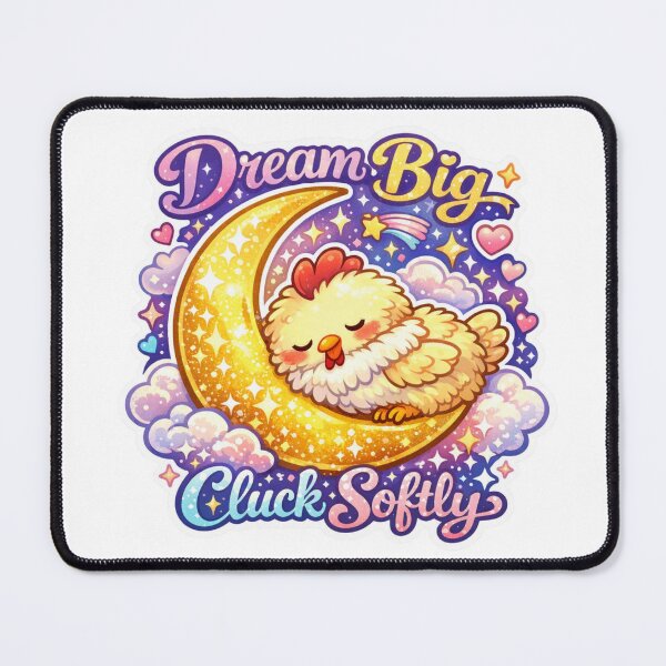 Item preview, Dream Big Cluck Softly Sleeping Moon Chicken designed and sold by Chill Chicken Studio.