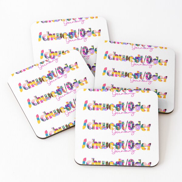 Item preview, Schwedt/Oder, Germany, Vibrant Abstract City Typography Art designed and sold by Wanderful-roads.